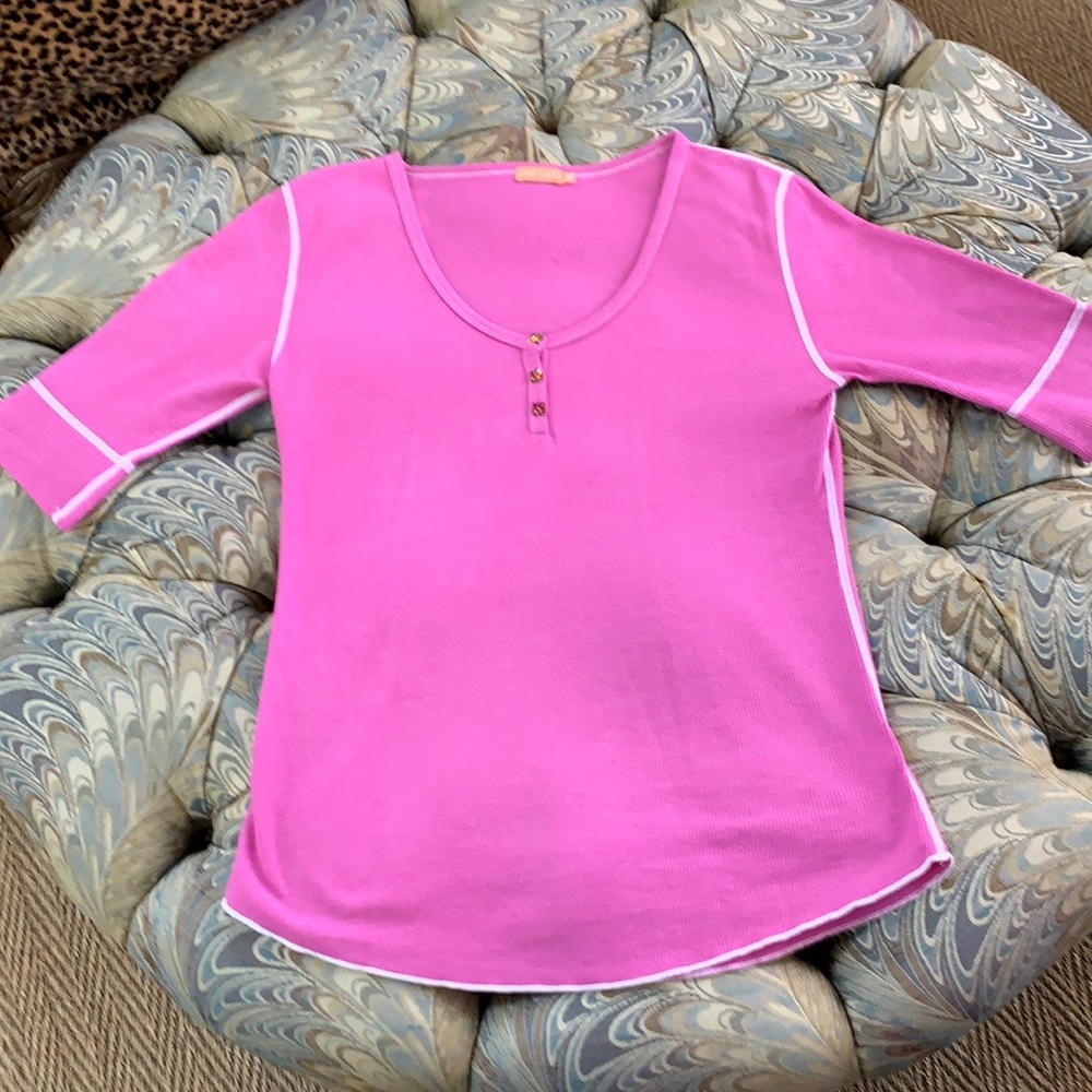 Cut Cute Pink Thermal Top Size M